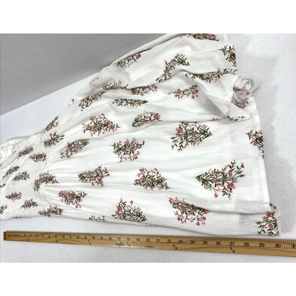 Maurices Sundress Womens XXL White Lace Pink Floral‎ Fairycore Dainty Feminine - Picture 10 of 13